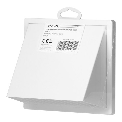 Kratka z okapem ?125, biała