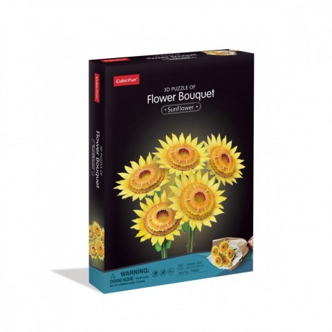 Puzzle 3d bukiet kwiatów duży - słoneczniki