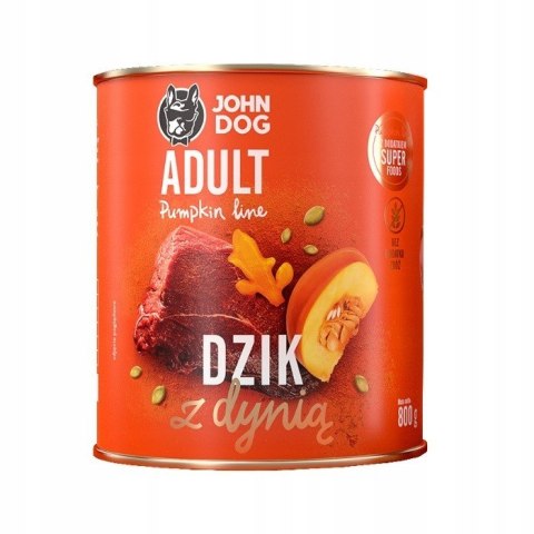 John Dog PUMPKIN Adult dzik z dynią 800g