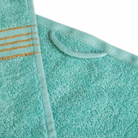 Ręcznik D Bawełna 100% Tiwano Cappuccino + Jasny Turkus (P) 2x50x90+2x70x140 kpl.