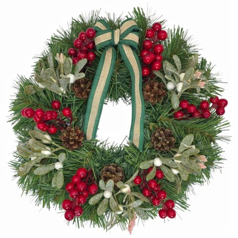 Wianek świąteczny na Boże Narodzenie stroik na drzwi stół handmade 30cm