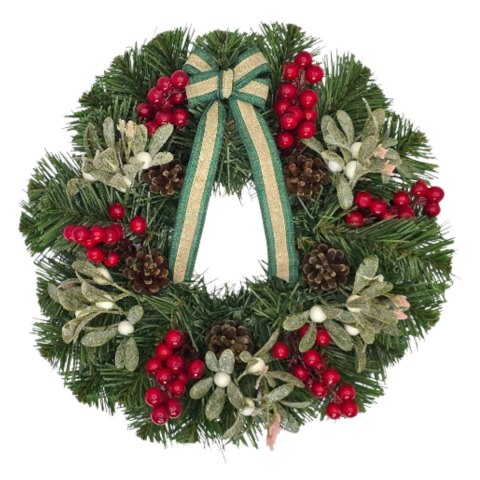 Wianek świąteczny na Boże Narodzenie stroik na drzwi stół handmade 30cm