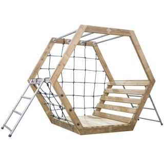 CLASSIC WORLD EDU Drewniany Plac Zabaw XXL Zestaw do Wspinaczki Heksagonalny