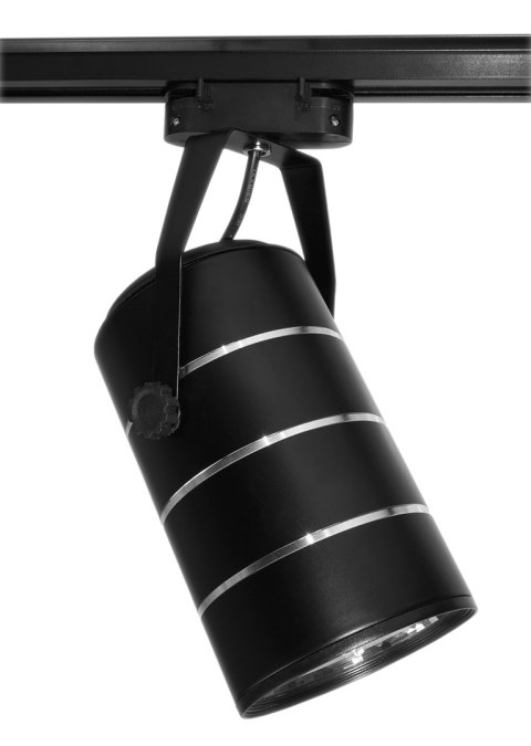 Lampa sklepowa led reflektor szynowy jednofazowy czarny 30w 2550 lm światło neutralne 4000k