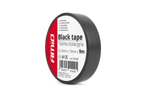 Taśma izolacyjna czarna szkot pcv19 mm x 9 m amio-01429