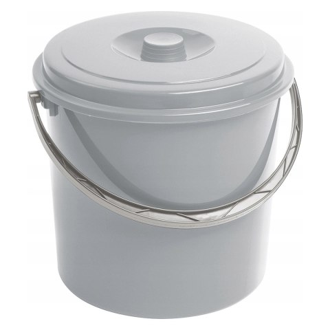 Wiadro Curver, z pokrywą, 12L, szare, 241750