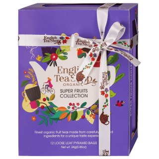 KOLEKCJA HERBATEK OWOCOWYCH BIO PIRAMIDKI (SUPER FRUITS - 6 SMAKÓW) (12 x 2 g) 24 g - ENGLISH TEA SHOP ORGANIC