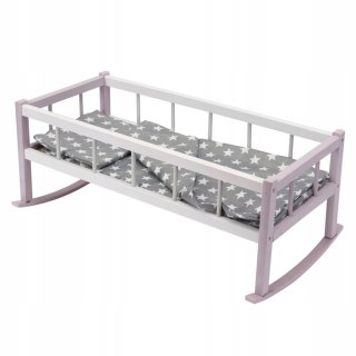 Kołyska duża kolor dla lalek z pościelą 01639