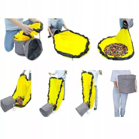 Kosz 2w1 z matą do zabawy 135 cm szybkie sprzątanie zabawek