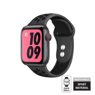 ND38_CRG-40DSB-BLK Crong Duo Sport Band - Pasek do Apple Watch 38/40 mm (szary/czarny)