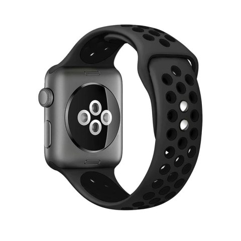 ND38_CRG-40DSB-BLK Crong Duo Sport Band - Pasek do Apple Watch 38/40 mm (szary/czarny)