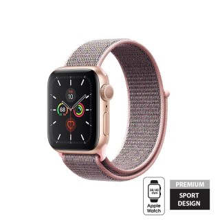 ND38_CRG-40NLB-ROSE Crong Nylon Band - Pasek sportowy do Apple Watch 38/40 mm (Light Pink)