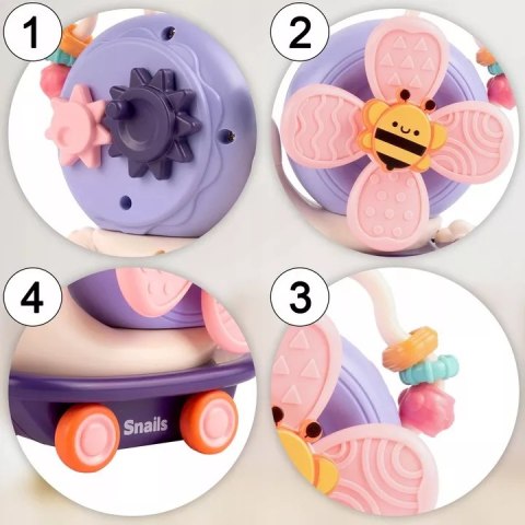 Spinner sensoryczny na przyssawkę do kąpieli i krzesełka ślimak jeżdżący