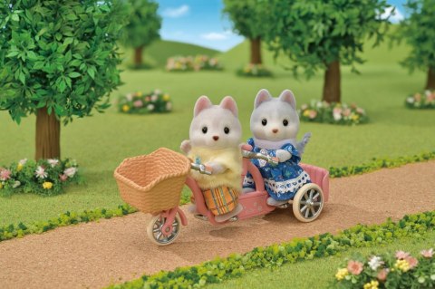 SYLVANIAN Pieski Husky na rowerze 05637 56370