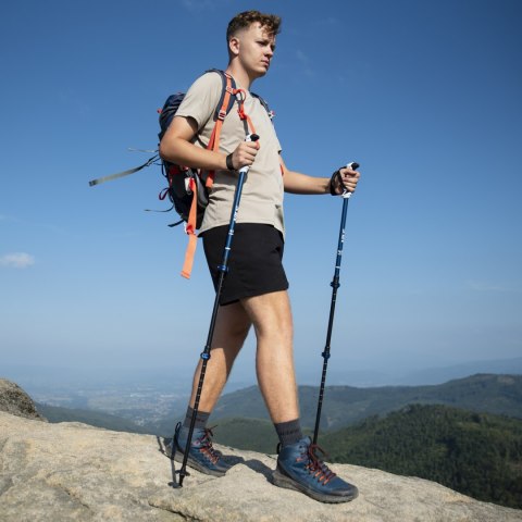 TK8601 BLUE KIJE TREKKINGOWE ALUMINIOWE NILS