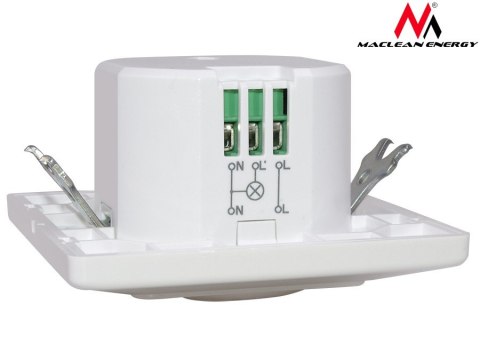 Czujnik ruchu Maclean, mikrofalowy do puszki, zasięg 5m-15m, 1200W, MCE132