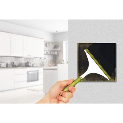 Dotykowy włącznik światła Maclean, pojedynczy, SMART, Tuya APP, szklany, czarny z kwadratowym podśw. przycisku, 86x86mm, MCE716B