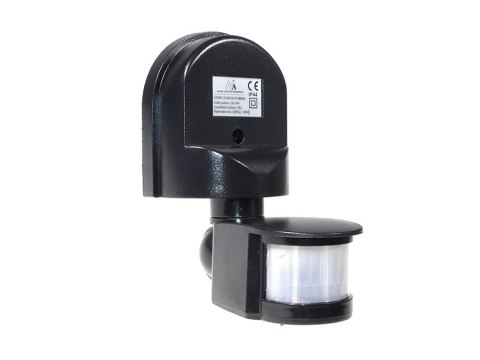 Ścienny czujnik ruchu i zmierzchu Maclean, 180°, max. 1200W, czarny, MCE25 B