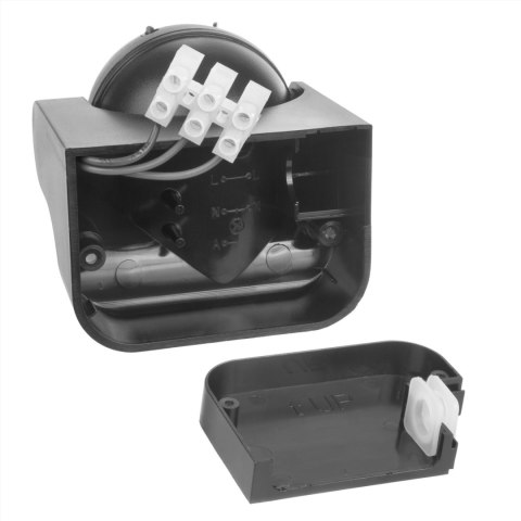 Czujnik ruchu PIR Maclean, na podczerwień, IP44, szary, zasięg 12m, max. obciążenie 800/1200W, MCE358 GR