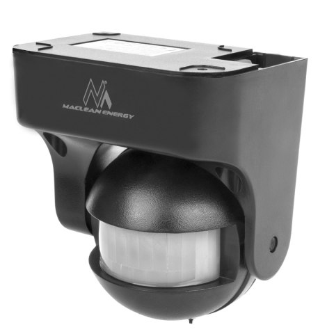Czujnik ruchu PIR Maclean, na podczerwień, IP44, szary, zasięg 12m, max. obciążenie 800/1200W, MCE358 GR
