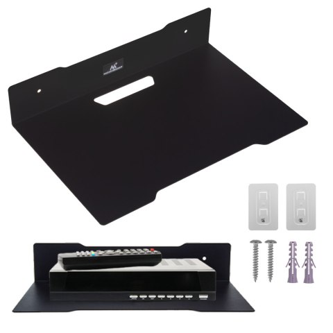 Półka ścienna pod dekoder Maclean, pojedyncza, max. 5kg, stalowa, MC-122