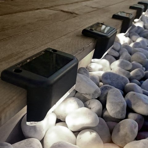 Solarna lampa schodowa tarasowa LED Maclean IP44, 4000K, Ni-MH 100 mAh, 80x45x45mm, czuj. zmierzchu MCE319