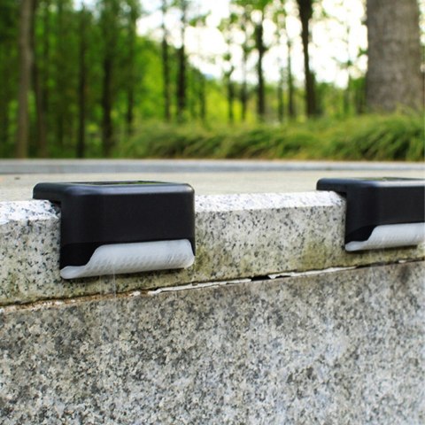 Solarna lampa schodowa tarasowa LED Maclean IP44, 4000K, Ni-MH 100 mAh, 80x45x45mm, czuj. zmierzchu MCE319