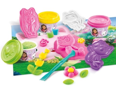 Zestaw z masą plastyczną koci domek gabi - ogród wróżkici