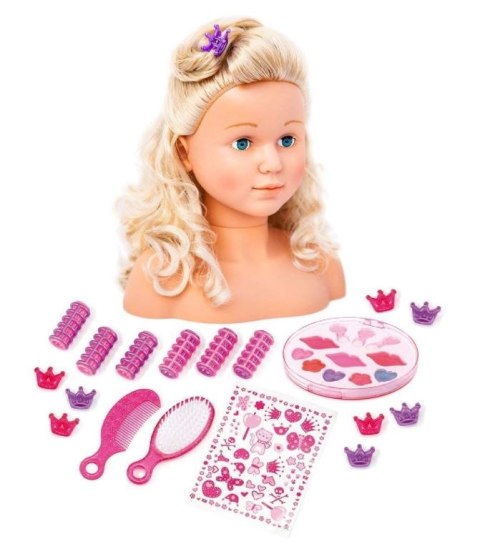 BAYER.Głowa d/czes blond 27cm +akcesoria 90005AB