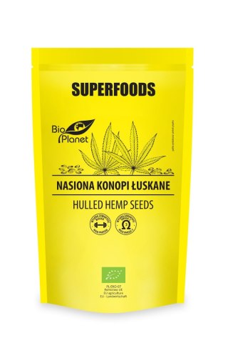 NASIONA KONOPI ŁUSKANE BIO 200 g - BIO PLANET SUPERFOODS