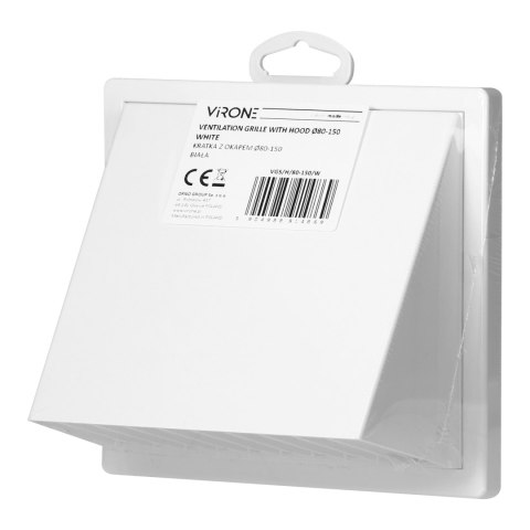 Kratka z okapem ?80-150, biała