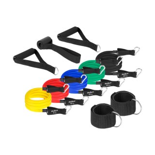 Zestaw gum oporowych do ćwiczeń - Power Tube Set , 5-80 kg, 5 gumy, REBEL ACTIVE