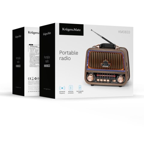 Radio przenośne analogowe Kruger&Matz model KM0833