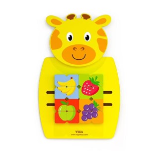 VIGA Sensoryczna Tablica Manipulacyjna - Żyrafa