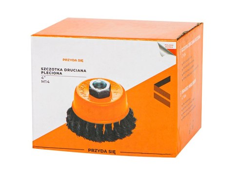 67-107# Szczotka druciana pleciona 4" m14