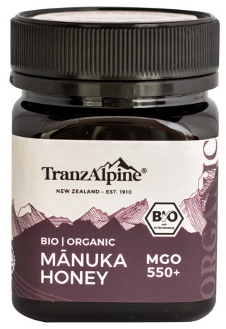 MIÓD MANUKA MGO 550+ BIO 250 g - TRANZALPINE