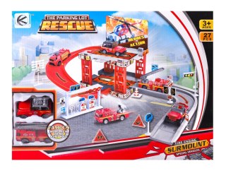 Parking garaż dla pojazdów straży pożarnej w zestawie z 2 autkami