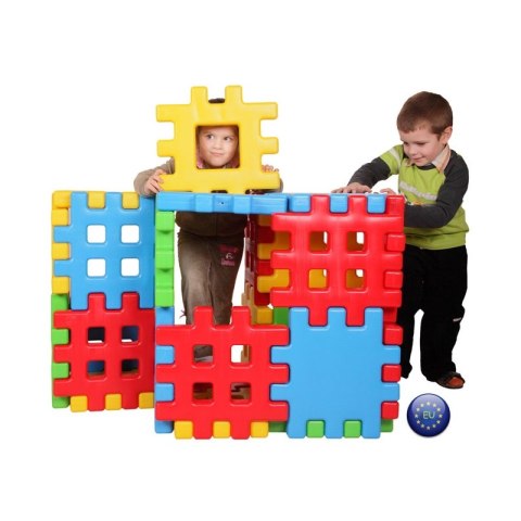 Klocki EDUKACYJNE Wafle DOM Ogrodzenie DOMEK NOVA