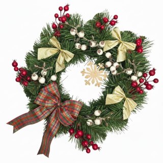 Świąteczny wianek na drzwi stół na Boże Narodzenie handmade rękodzieło