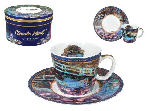 Filiżanka espresso - C. Monet, Most nad stawem z liliami wodnym (CARMANI)