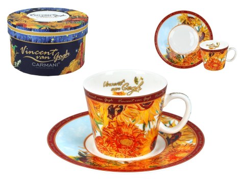 Filiżanka espresso - V. Van Gogh, Słoneczniki (CARMANI)
