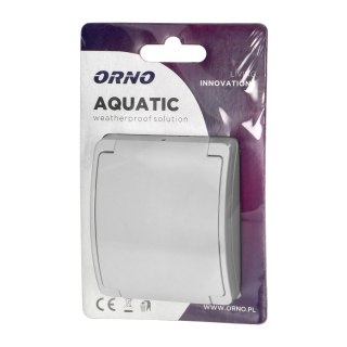 Gniazdo pojedyncze 2P+Z Schuko AQUATIC, IP44, białe