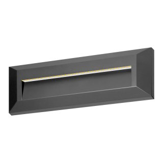 KIBO LED 1,5W, lampa elewacyjna, 150lm, IP65, 4000K, prostokątna, szara