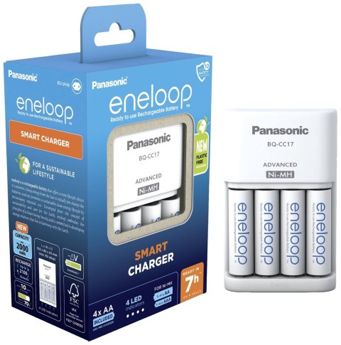 ŁADOWARKA PANASONIC SMART + 4x AA ENELOOP 2000 mAh