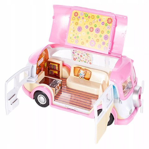 Kamper Lodziarnia dla Lalek - Food Truck, Mini Kawiarnia z Akcesoriami