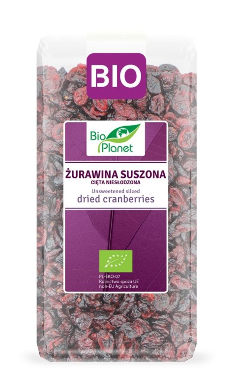 ŻURAWINA SUSZONA CIĘTA NIESŁODZONA BIO 400 g - BIO PLANET
