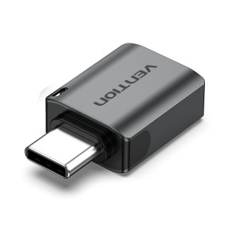 Adapter OTG USB 3.0 Vention USB-C do USB-A szary ze stopu aluminium