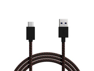 66-126# Przyłacze usb 3.0 a - usb-c 1m plecionka bl