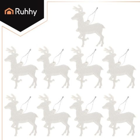 Bombki choinkowe- renifery 9szt. Ruhhy 22517