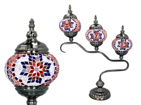 Lampa stołowa - klosz pojedynczy, wielokolorowy